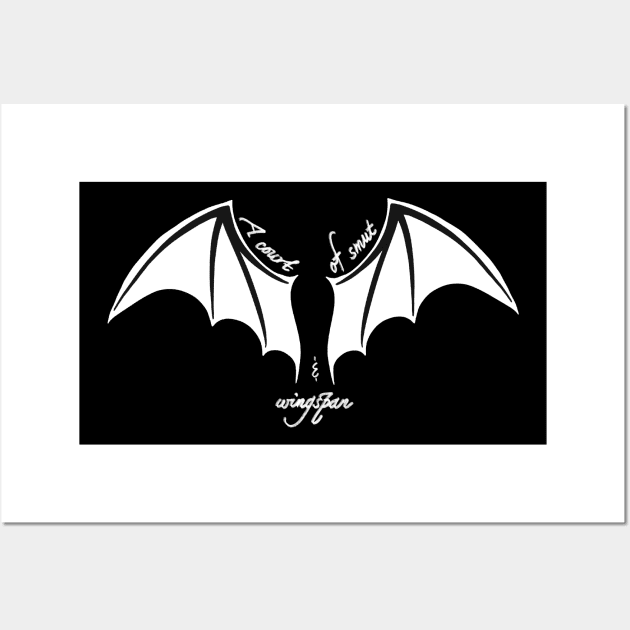 A court of smut and wingspan Illyrian Bat Wings ACOTAR book series Wall Art by thenewkidprints